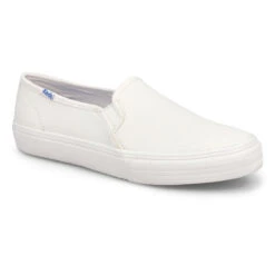 Keds Womens Double Decker Sneaker - White Leather