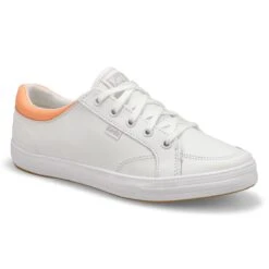 Keds Women's Center II Leather Sneaker - Whit