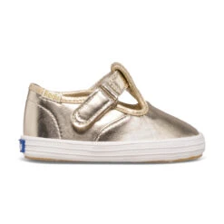 Keds Champion Lace Toe Cap T-Strap Champagne Metallic -Keds champion lace toe cap tstrap littlekid champagne metallic champagne metallic 3