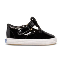 Keds Champion Lace Toe Cap T-Strap -Keds champion lace toe cap tstrap littlekid black patent 3
