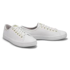 Keds Womens Kickstart Leather Sneaker- White /Gold 9 Keds Womens Kickstart Leather Sneaker- White /Gold -Keds https3A2F2Fwww.softmoc.com2FItems2Fimages2FWH63987 XX4.jpg 640x